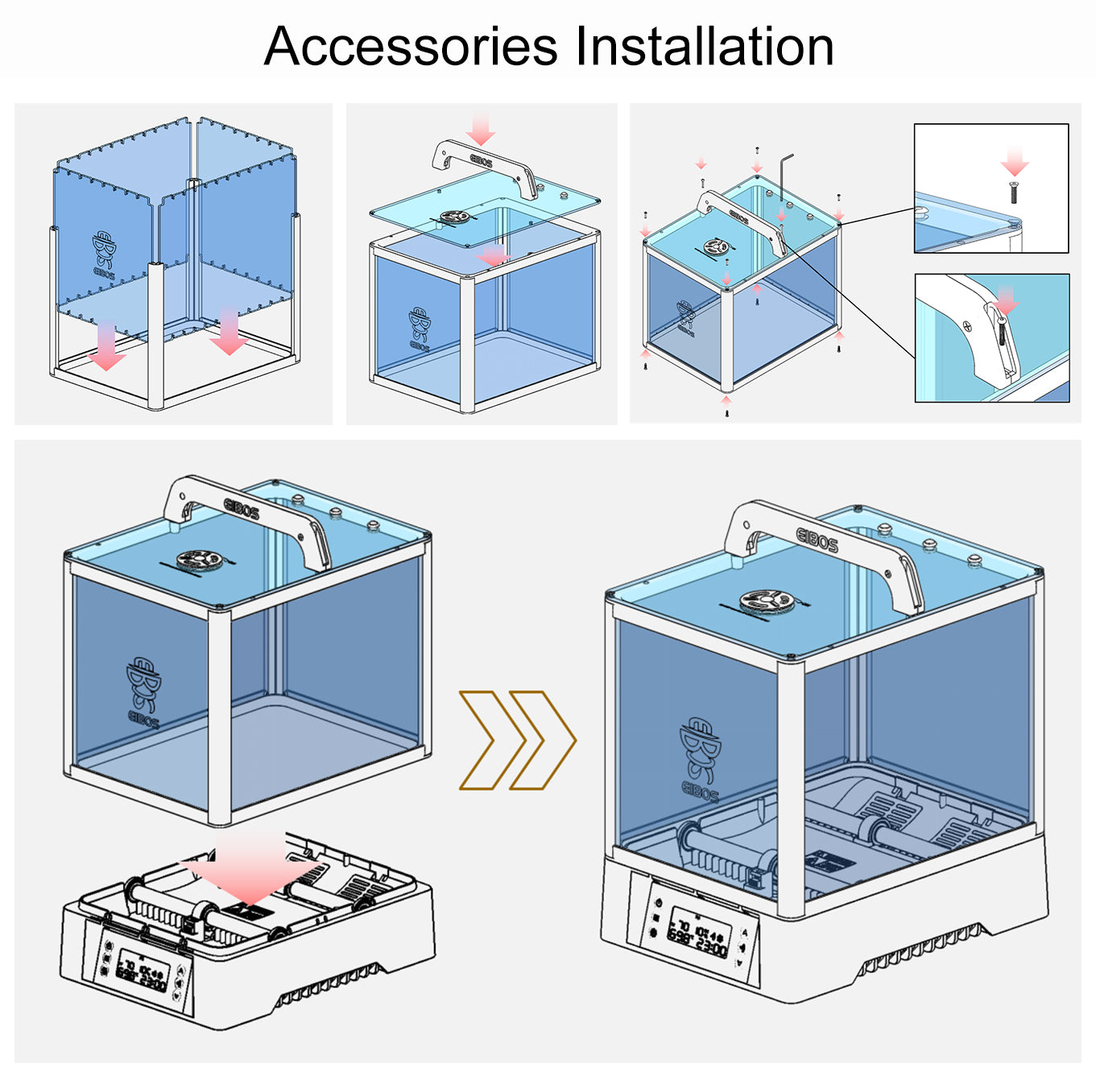 EIBOS Filament dryer Polyphemus accessories installation